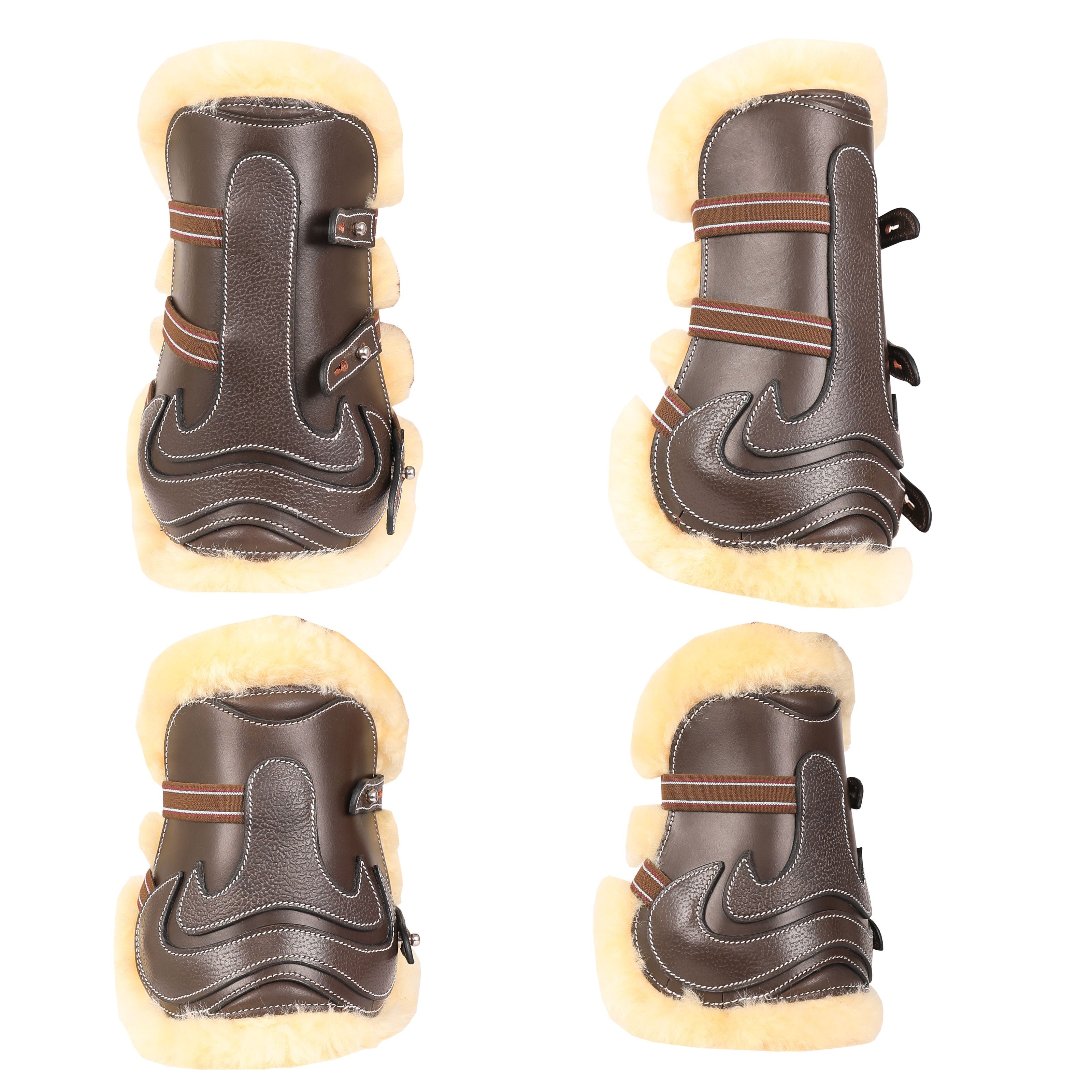 Leather top jumping boots