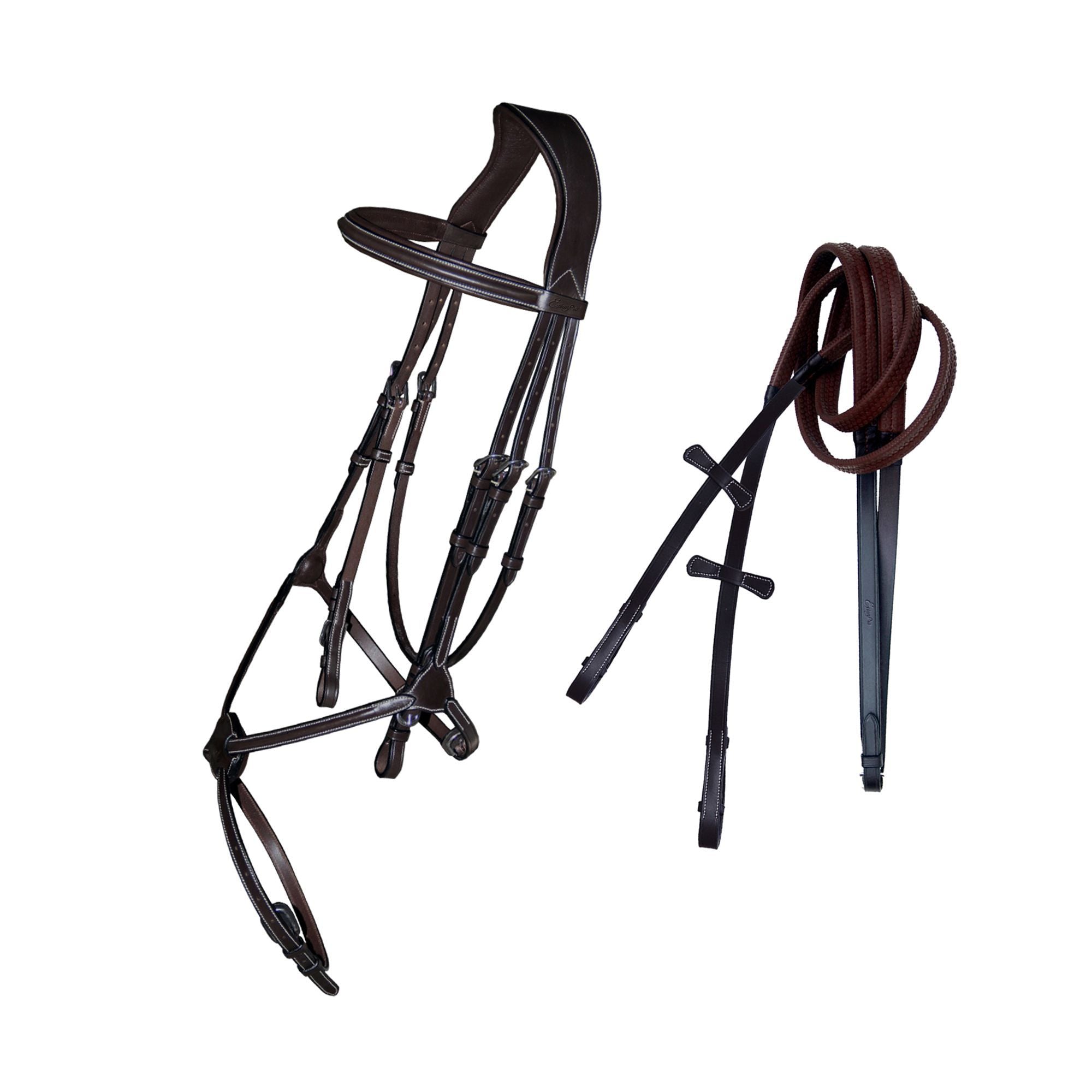 ExionPro Padded Joint Figure 8 Bridle with Rubber Reins