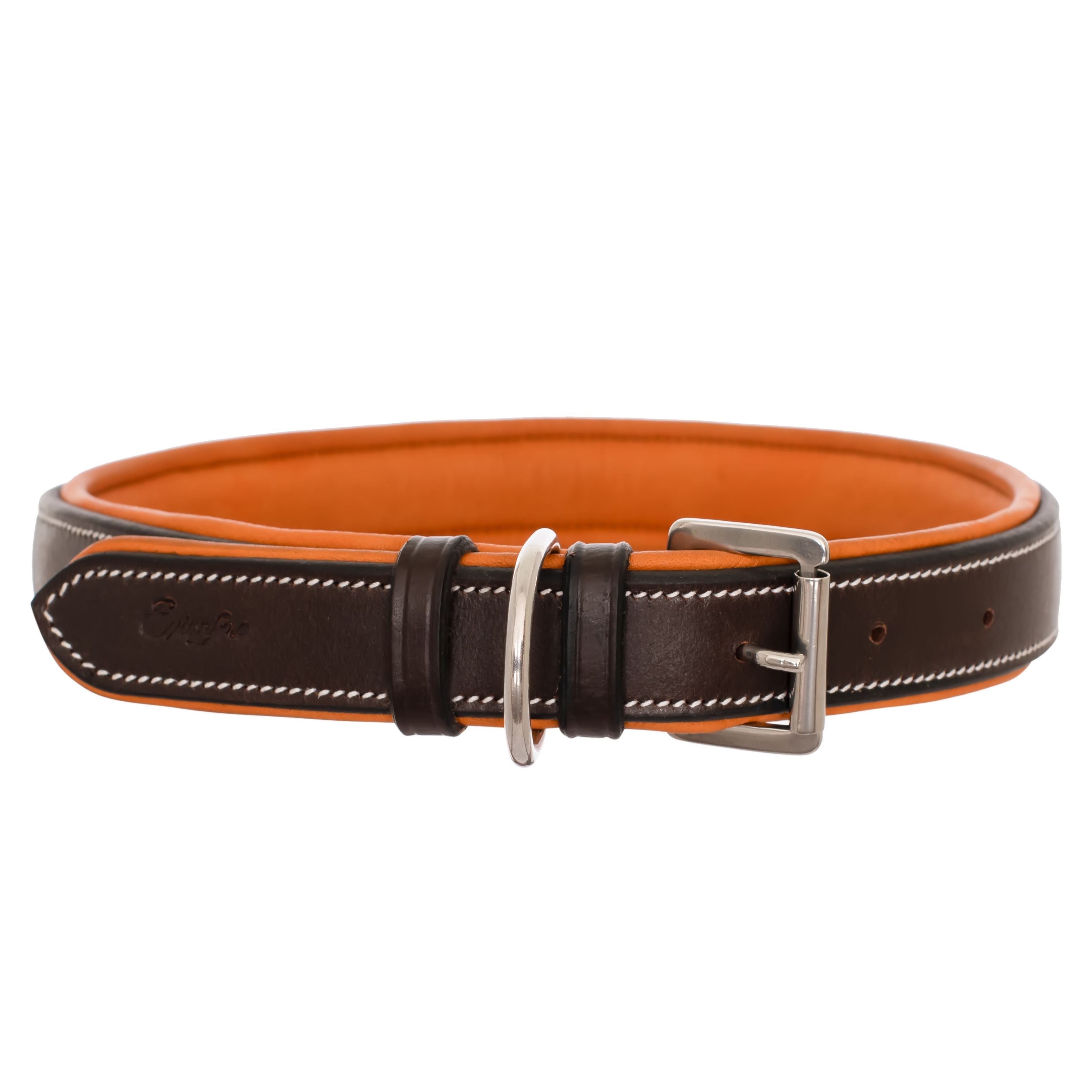 Elk leather cheap dog collar