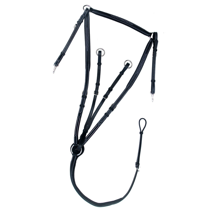 ExionPro Fancy Square Raised Padded Breastplate with Running Attachment-Horse Breastplates-Bridles & Reins