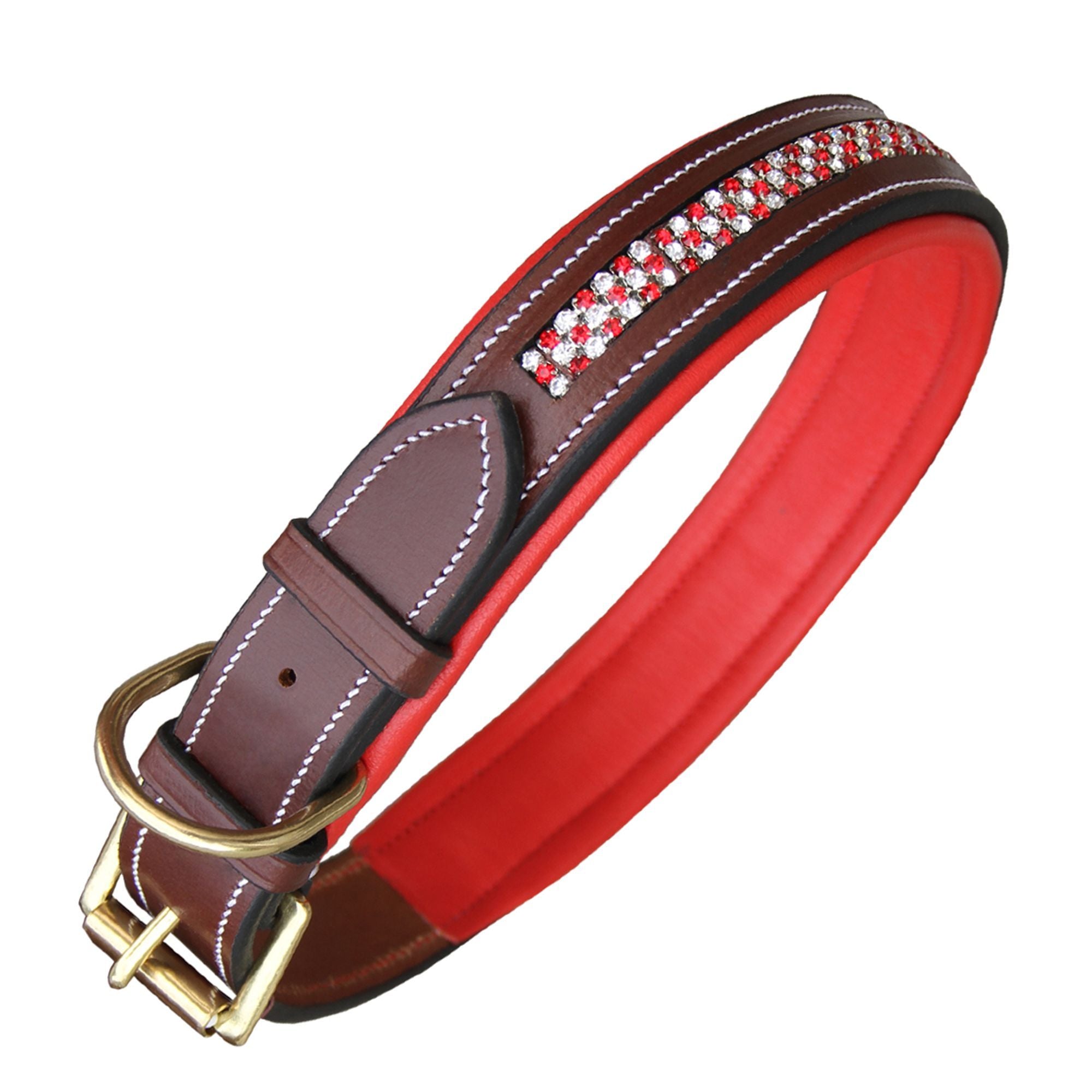 Red bling dog store collar